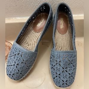 Michael Kors blue slip on shoes size 7.5 runs small